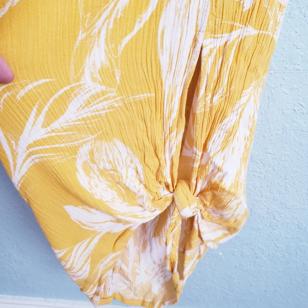 City Chic Yellow Sunshine Tropical Jumpsuit - Picture 4 of 7